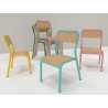CHAISE 401 TAILLE 1 COLORIS HETRE/BLEU D'ALUMINE